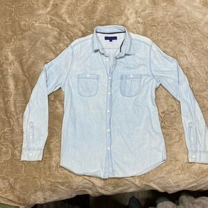 blue aeropostale button up size medium